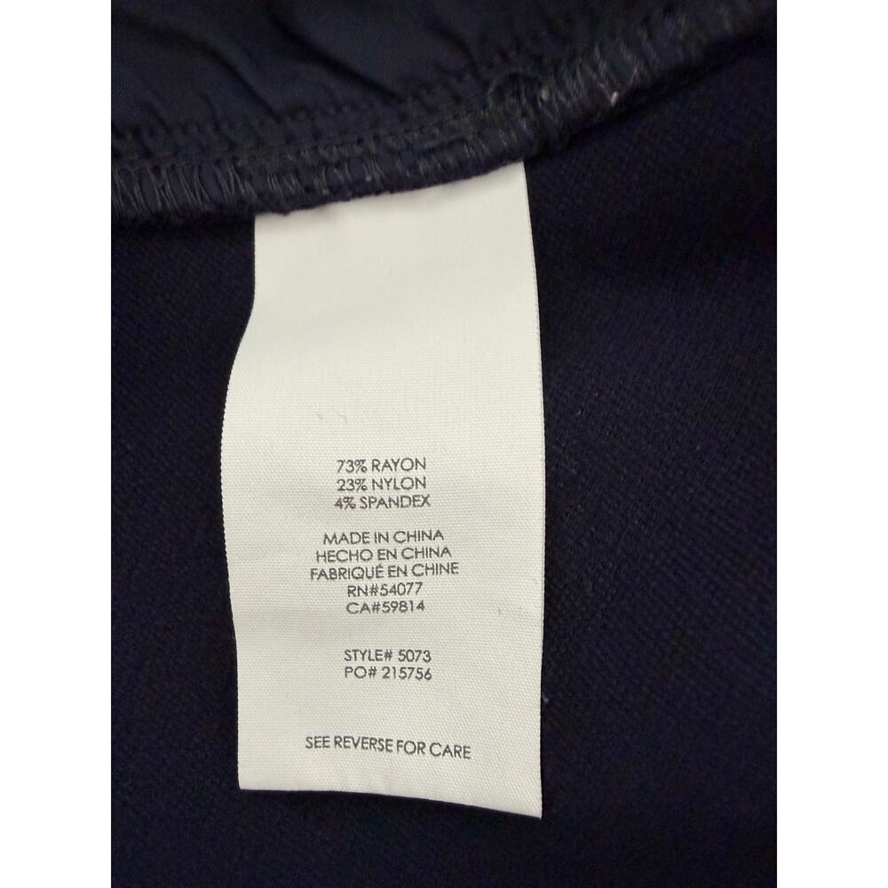 CABI Navy Blue Ponte Ankle Pants 8 Center Seams Stretch Slim Trousers 5073 EUC - Picture 8 of 9